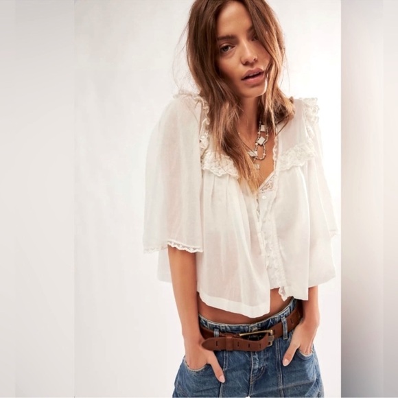 Free People Luna Top Sz M - Picture 5 of 15